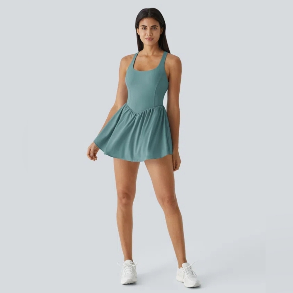 NWT Halara Blue Active Dress with Shorts Size L
